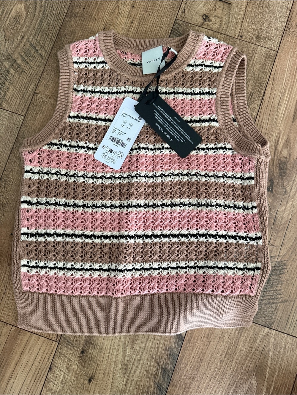 Varley Deeley Stripe Stitch Tank Size xs. nwt - Picture 5 of 5